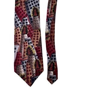 Jerry Garcia Collector's Edition Silk Cityscape NYC Art Print Tie Avant Garde